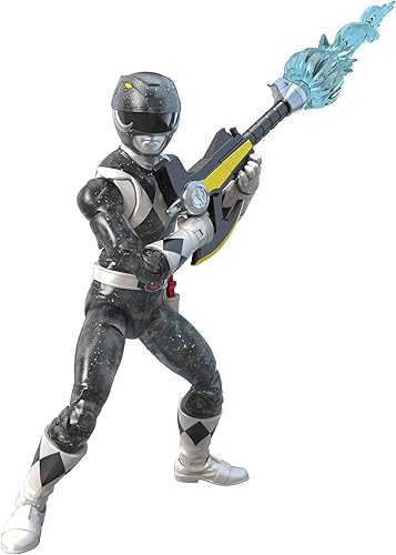 Power Rangers Lightning Collection F2352 - Figura de acción coleccionable Mighty Morphin Metallic Black Ranger de 6 pulgadas con accesorios