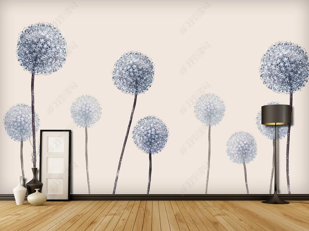 Papier peint intissé pissenlit géant 350x256 cm pour mur de salon