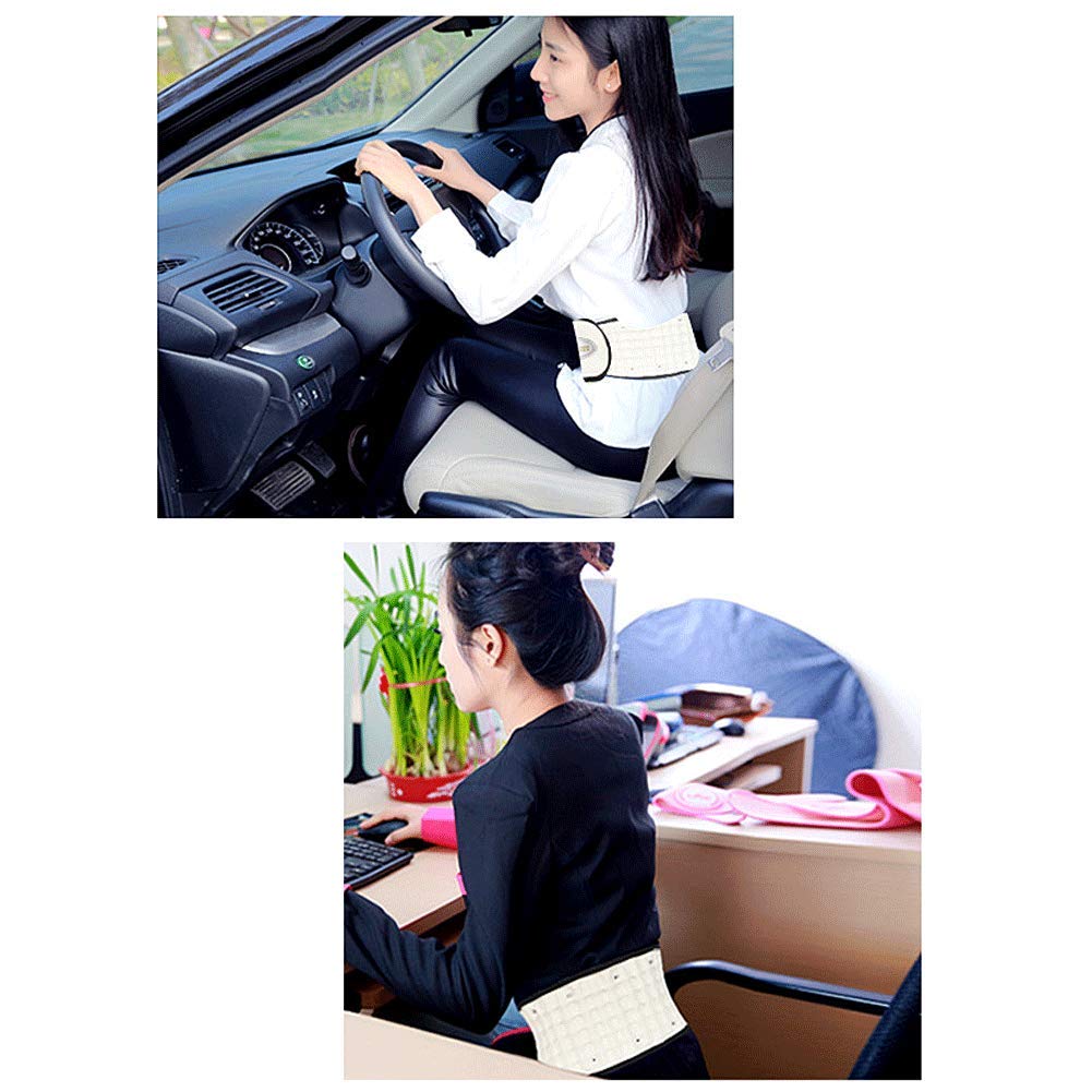Neumático Soporte Lumbar Cinturón,Masaje Auto-Calentamiento Terapia Magnética para Dolor Alivio Y Lesión Hombres Mujer