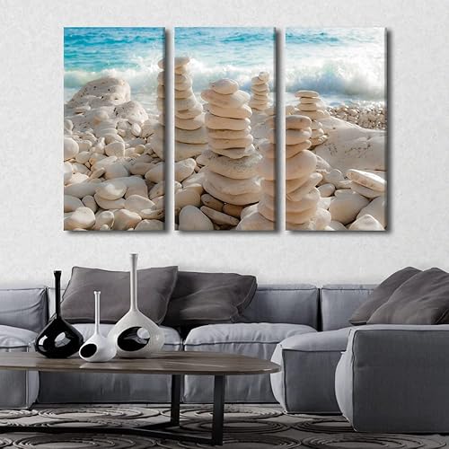 Vista 245 de TUMOVO Wall Art for Living Room Buddha Sculpture Flower Paintings Canvas Wall Art 3 Panel Wall Art Canvas Artwork Wall Decor Large Wall Decor Canvas