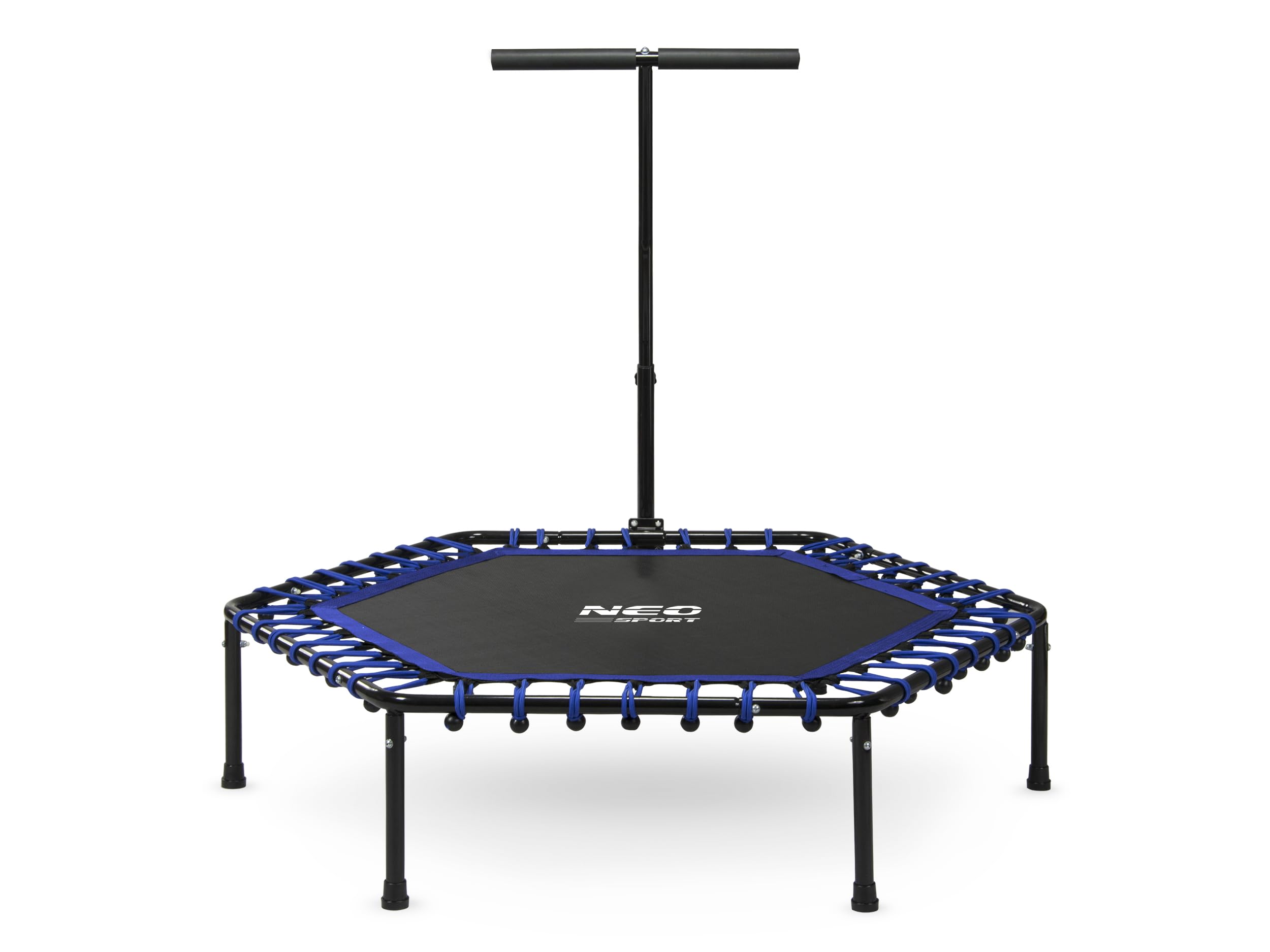 Neo-Sport Trampolino per adulti con manico regolabile in altezza, diametro 127 cm, fino a 100 kg, per interni ed esterni