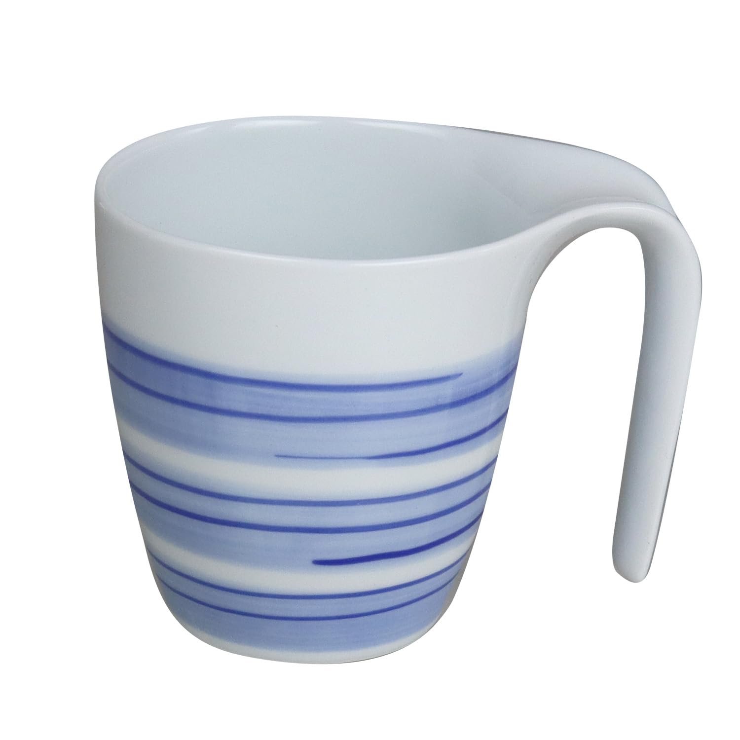 Hasami Ware Lightweight Stackable Porcelain Mug Blue Line 10oz Japan