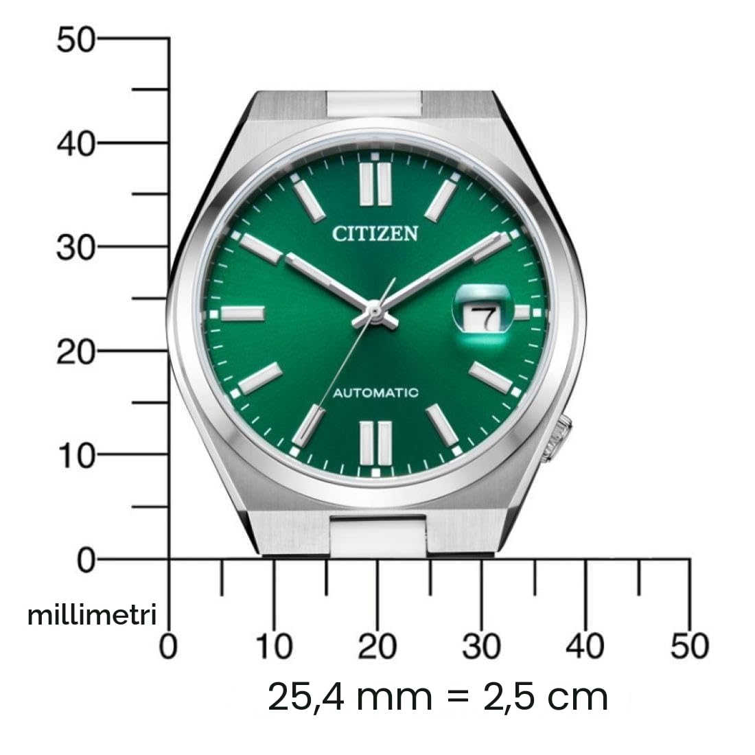 Citizen Orologio da uomo analogico automatico con cinturino in acciaio inossidabile Tsuyosa