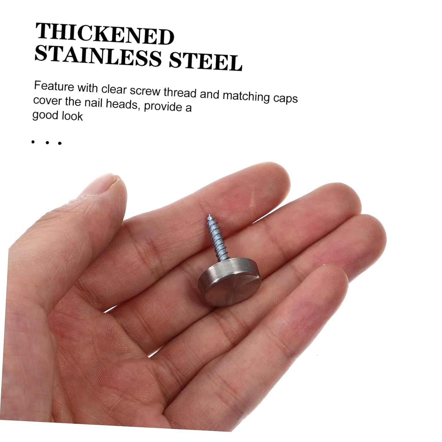 Stainless Steel Decorative Self-Tapping Screw Nail 16mm 5 Sets Silver