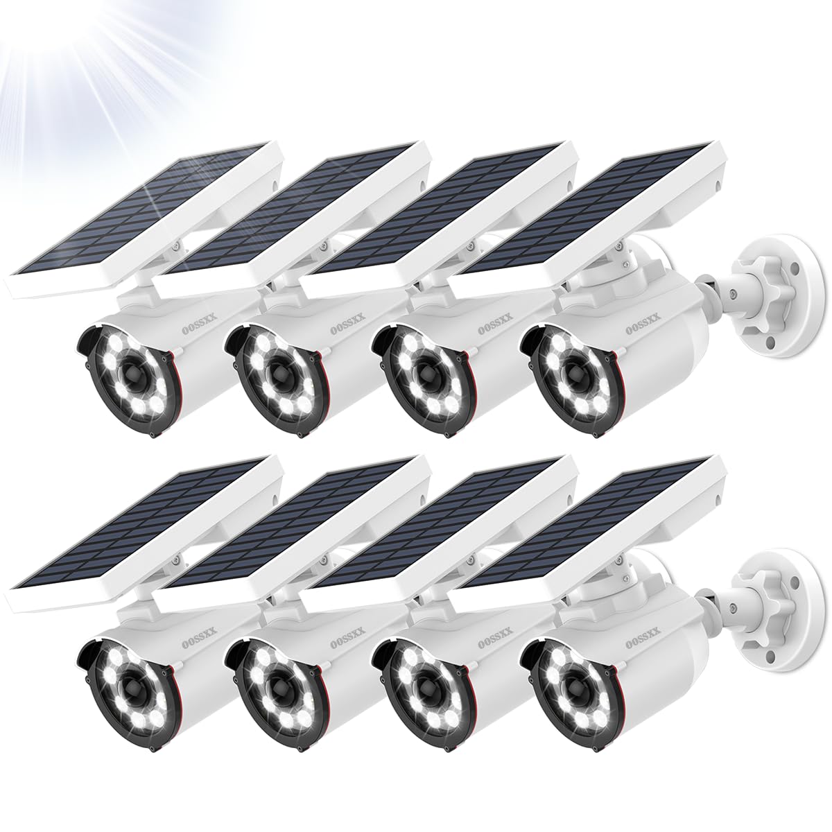solar powered outdoor fake camera motion sensor light