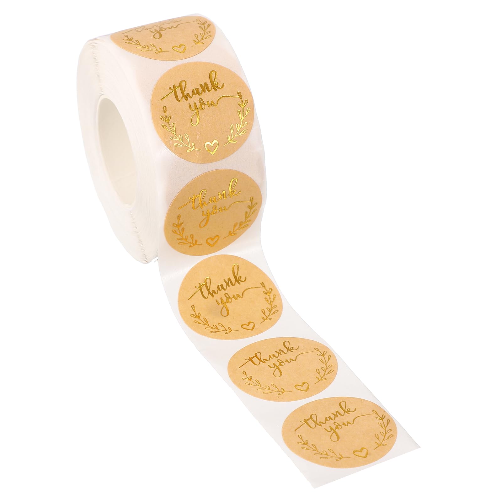 PATIKIL 500Pcs Thank You Stickers, 1" Round Self-Adhesive Labels Small Thank You Stickers Roll for Small Business Sealing Box Envelope, Thank You Style9