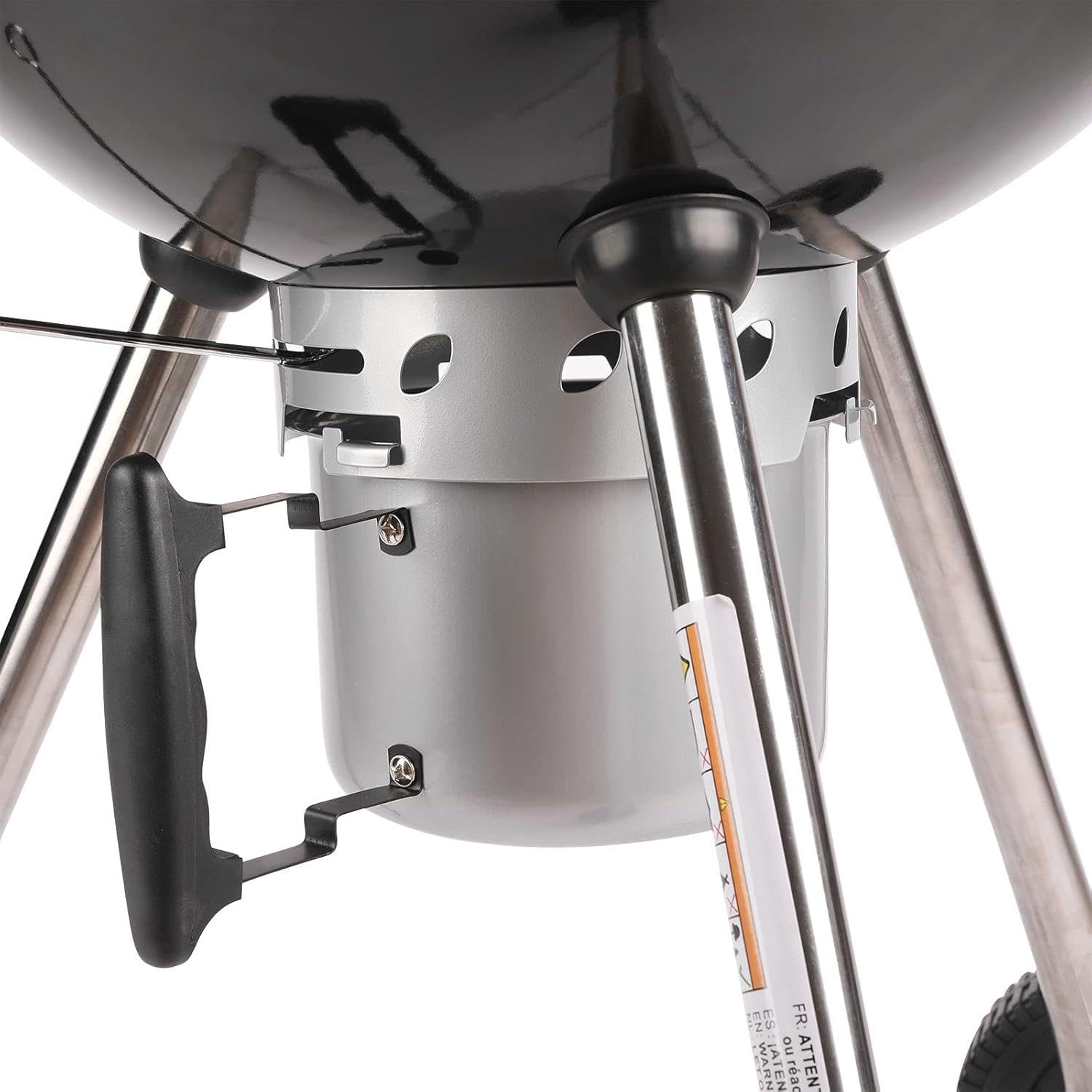 Barbecue a Carbone Kansas Ø57cm con Termometro Integrato e Griglia in Acciaio Cromato