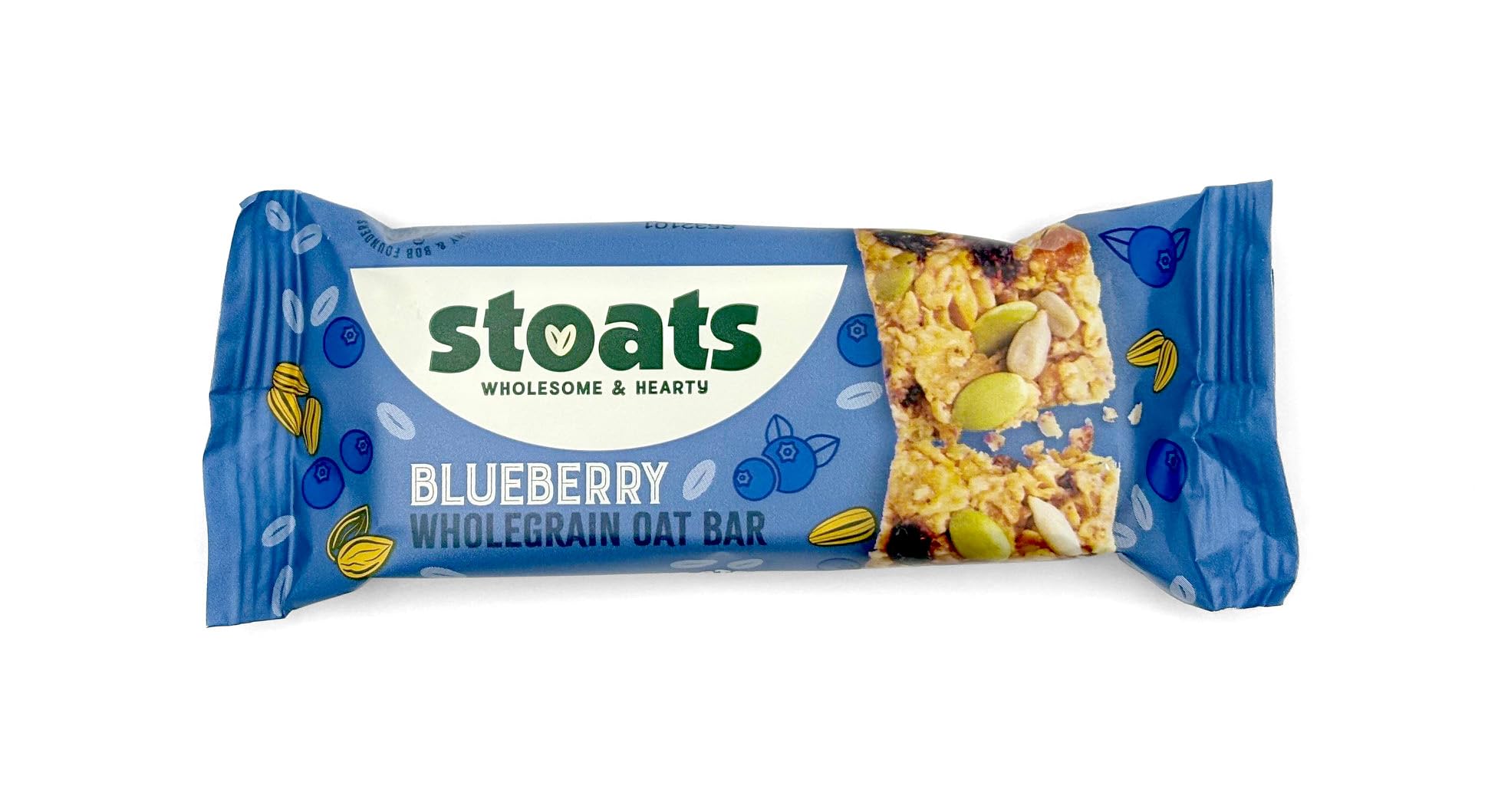 Stoats Blueberry & Honey Porridge Oat Bars – Baked with Scottish Oats, Individually Wrapped, Great for Breakfast or On-the-Go Snacks – Pack of 24 x 42g