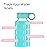 purifyou 40oz / 32oz / 22oz / 12oz Borosilicate Glass Water Bottle with Time & Volume Markers, Silicone Sleeve, Stainless Steel Lid | Reusable Glass Bottle for Water & Juice (12oz Aqua Blue)