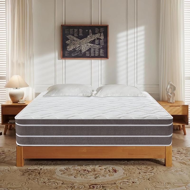 Colchón 140x190 cm Viscoelástica Altura 28cm - Colchón de Espuma HR y Blue Latex, Firmeza Media y Confort, Antibacteriano, Transpirable, Ergonómico, Oeko-Tex, Lujo Colchones para Cama Matrimonial