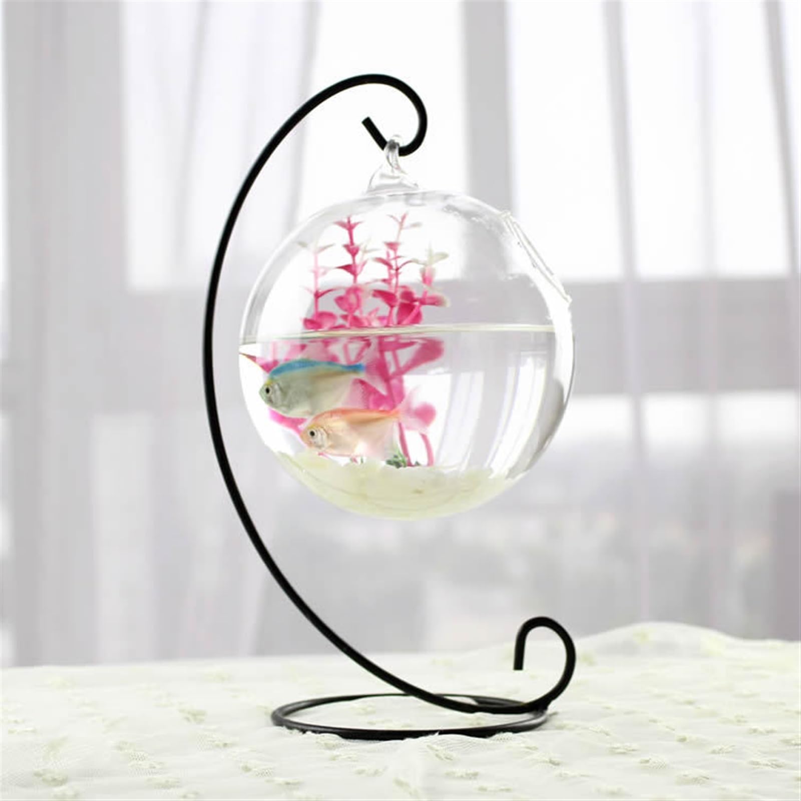 Kinrguiyuez Mini Aquarium - Hochtransparentes Glasbecken Für Kampffische