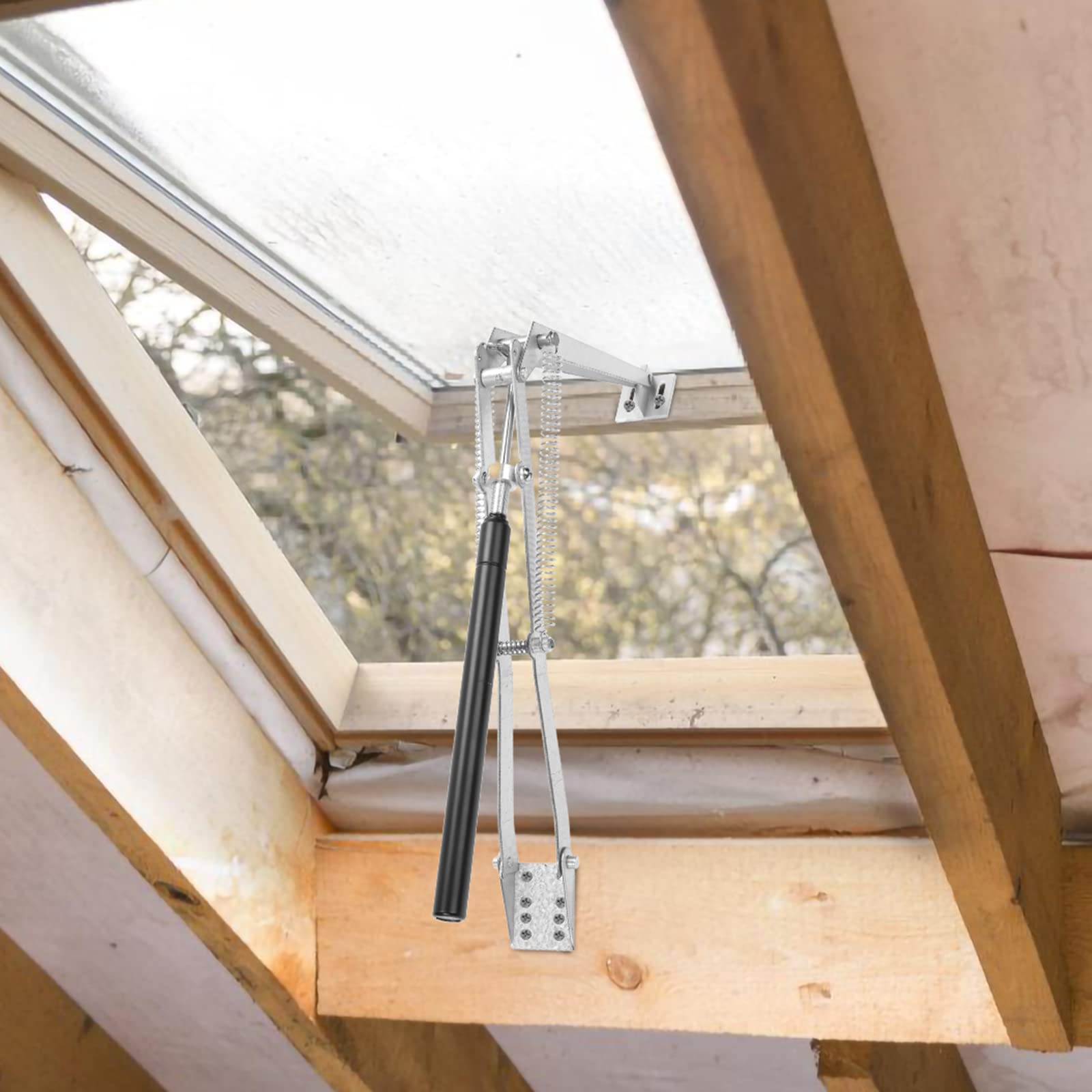 Sonnewelt Ouvre-fenêtre,Ouvre-Bouche Automatique à évent Double Ressort,Ouverture Automatique Serre,Ouvre-fenêtre pour Lucarne de Toit,pour Petite Serre Jardin