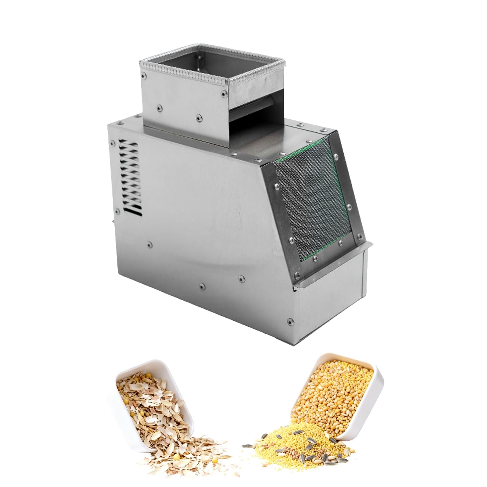 Limpiador eléctrico de granos y máquina divisora de cáscaras para alimentación de pájaros, detección eficiente y separación de mijo y frijoles