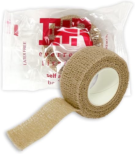 Ever Ready First Aid Vendas cohesivas autoadherentes para primeros auxilios, esguinces, hinchazón, deportes, mascotas, colores tostados, 1 pulgada x