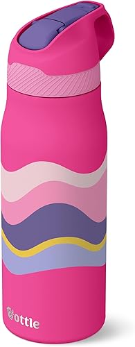 Miniatura 29 de Ottle Reef Roamer - Botella de agua de acero inoxidable, frasco aislado de 34 onzas con tapa a prueba de fugas, sin BPA y asa de transporte, botella