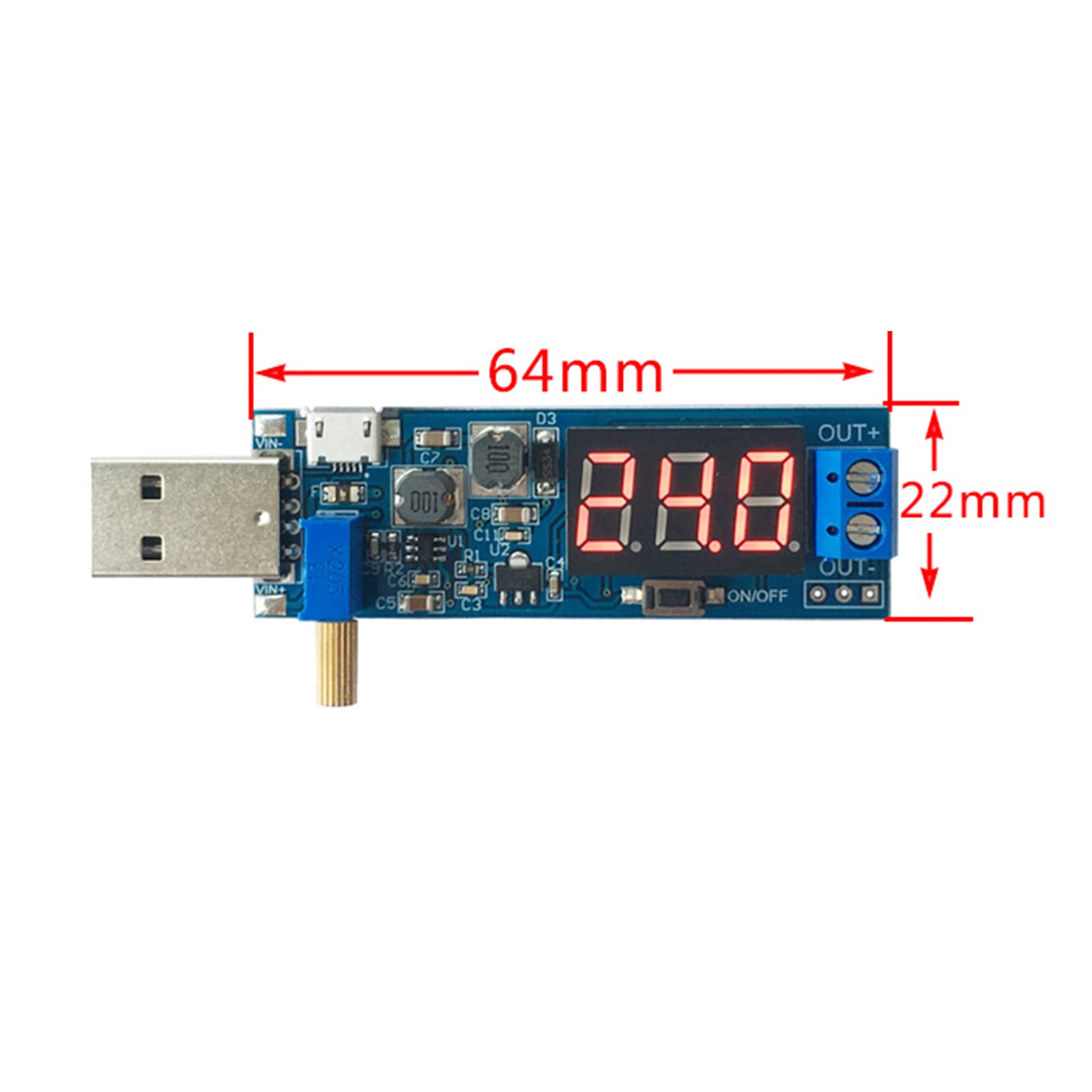 DC-DC Niet-Geïsoleerde Step Up-Module, 12V naar 24V 5A Boost-Converter voor Auto LED-Scherm