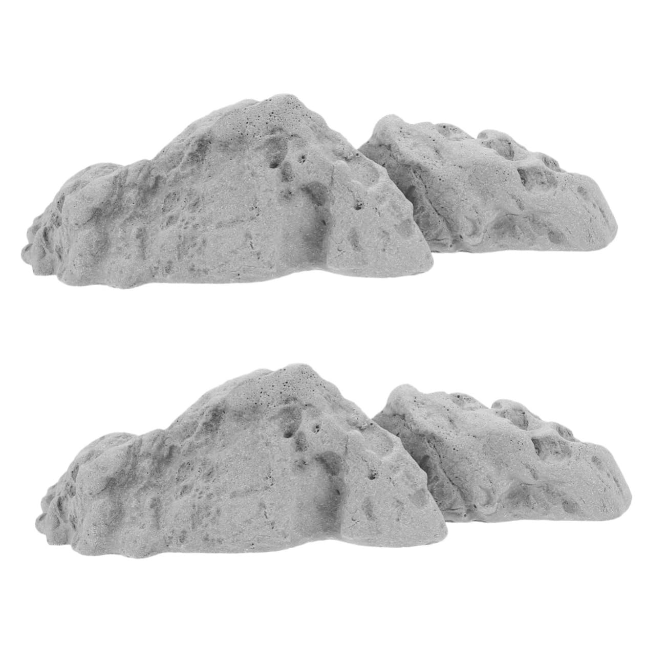 Alipis 2 Piezas Adorno De Rocalla Decoración Decorar Accesorios para Peceras Roca Falsa para Pecera Adorno De Piedra Falsa Mini Rocalla Decoraciones De Peceras Roca De Paisajismo Arenisca