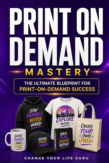 Portada de Print-On-Demand Mastery: The Ultimate Blueprint for Print-On-Demand Success— Step-By-Step Strategy for Building, Launching, Marketing, and Maintaining ... Print-On-Demand Business