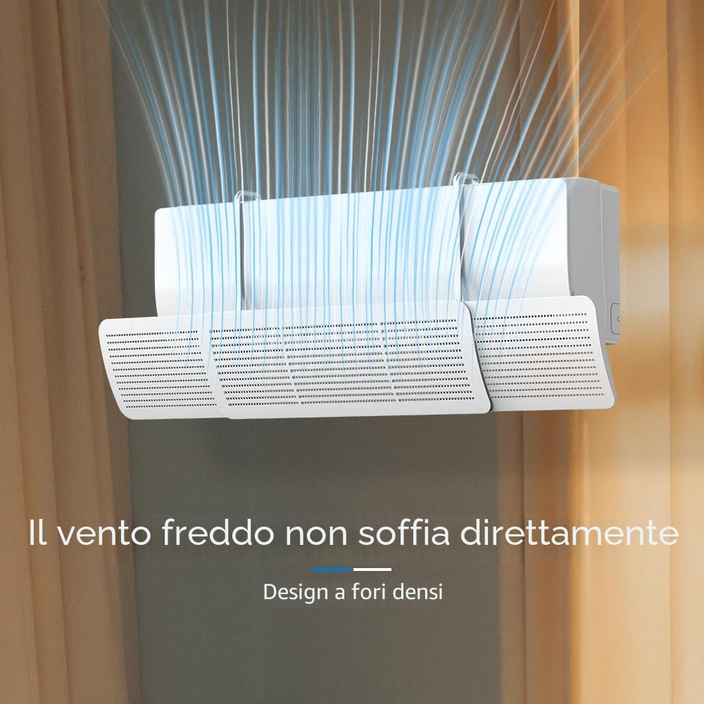 Deflettore Condizionatore Universale Regolabile Deflettore Aria Condizionata Deviatore Aria Condizionatore Deflettore Climatizzatore per casa Ufficio Anziani Neonati Donne in Gravidanza Bambini
