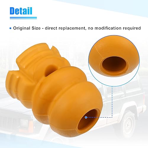 Miniatura 5 de X AUTOHAUX 2 unids 4.3 pulgadas suspensión trasera bump stop Strut Parada de parachoques para Kia Sorento 2002-2009 55151-3E001 goma naranja