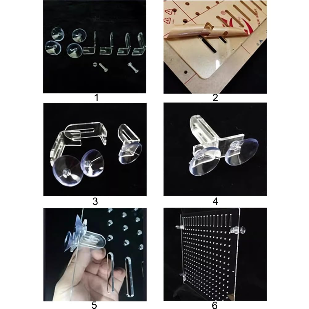 Separador de acuario acrílico transparente de 5 mm de grosor con ventosas, división de aislamiento para pecera para división espacial