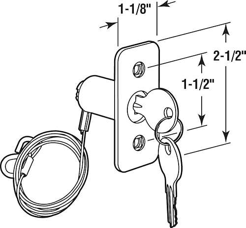 Miniatura 2 de Prime-Line GD 52143 - Kit de bloqueo de liberación de emergencia cromo cepillado