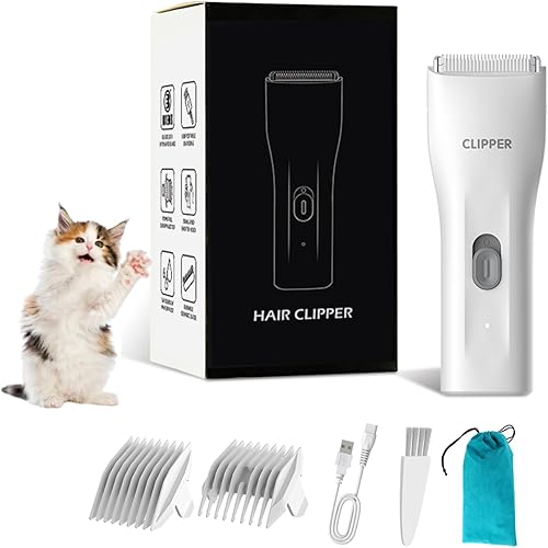 Miniatura 1 de Founouly Prowerful Home TS006 - Kit profesional de aseo para perros y gatos, de bajo ruido, recargable por USB, regalos para perros y gatos, color