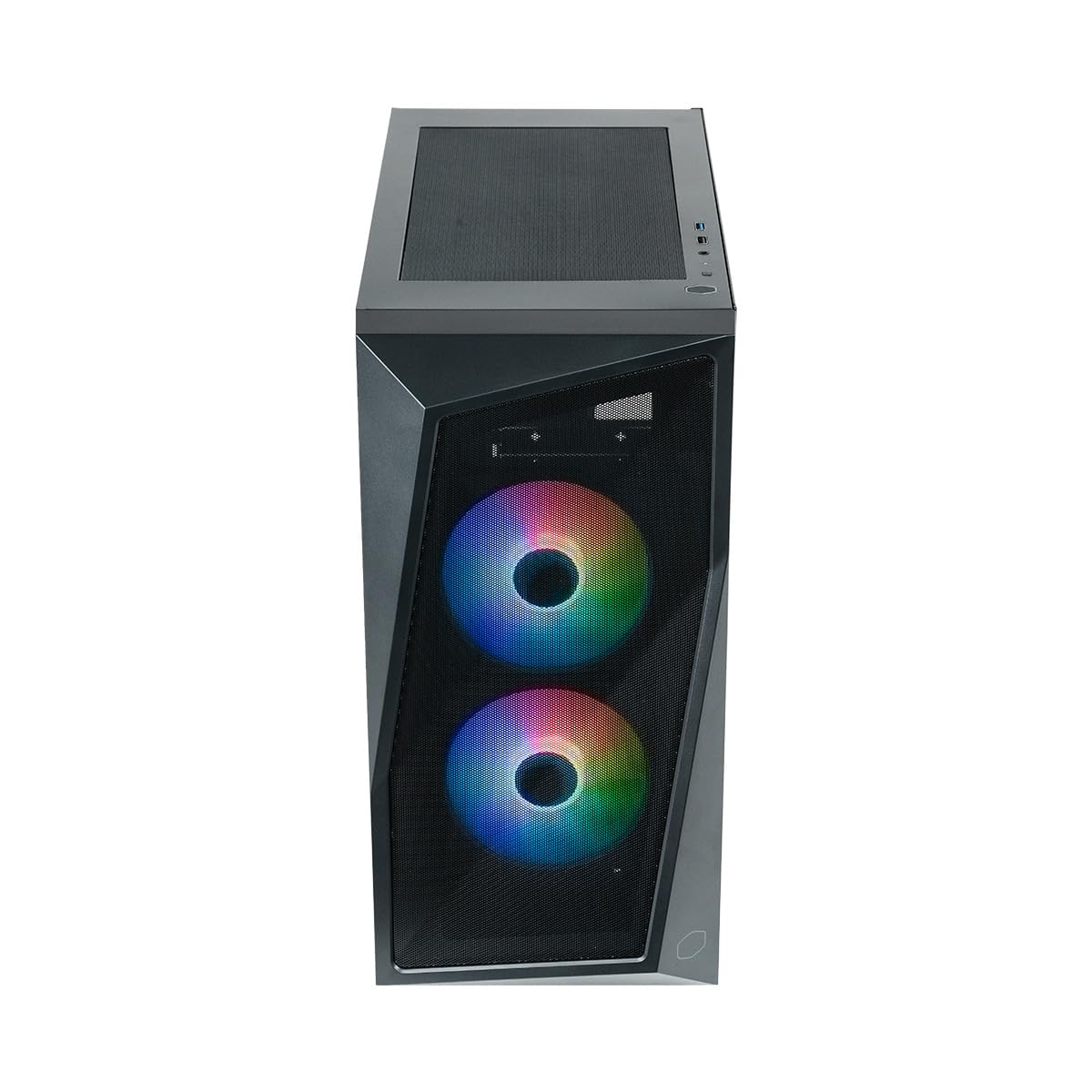 Cooler Master CMP 320 PC Case - Chassis Mini-Tower con 2 ventole ARGB da 120 mm, micro-ATX, pannello laterale in vetro temperato, raffreddamento versatile e supporto componenti, Nero