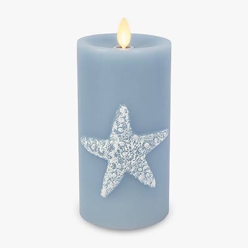 Miniatura 14 de Luminara Vela de Pilar de Llama Móvil con Hojas y Calabazas en Relieve de 3.25" x 6.5" con Borde Empotrado Sin Fragancia de Cera Real LED Operada