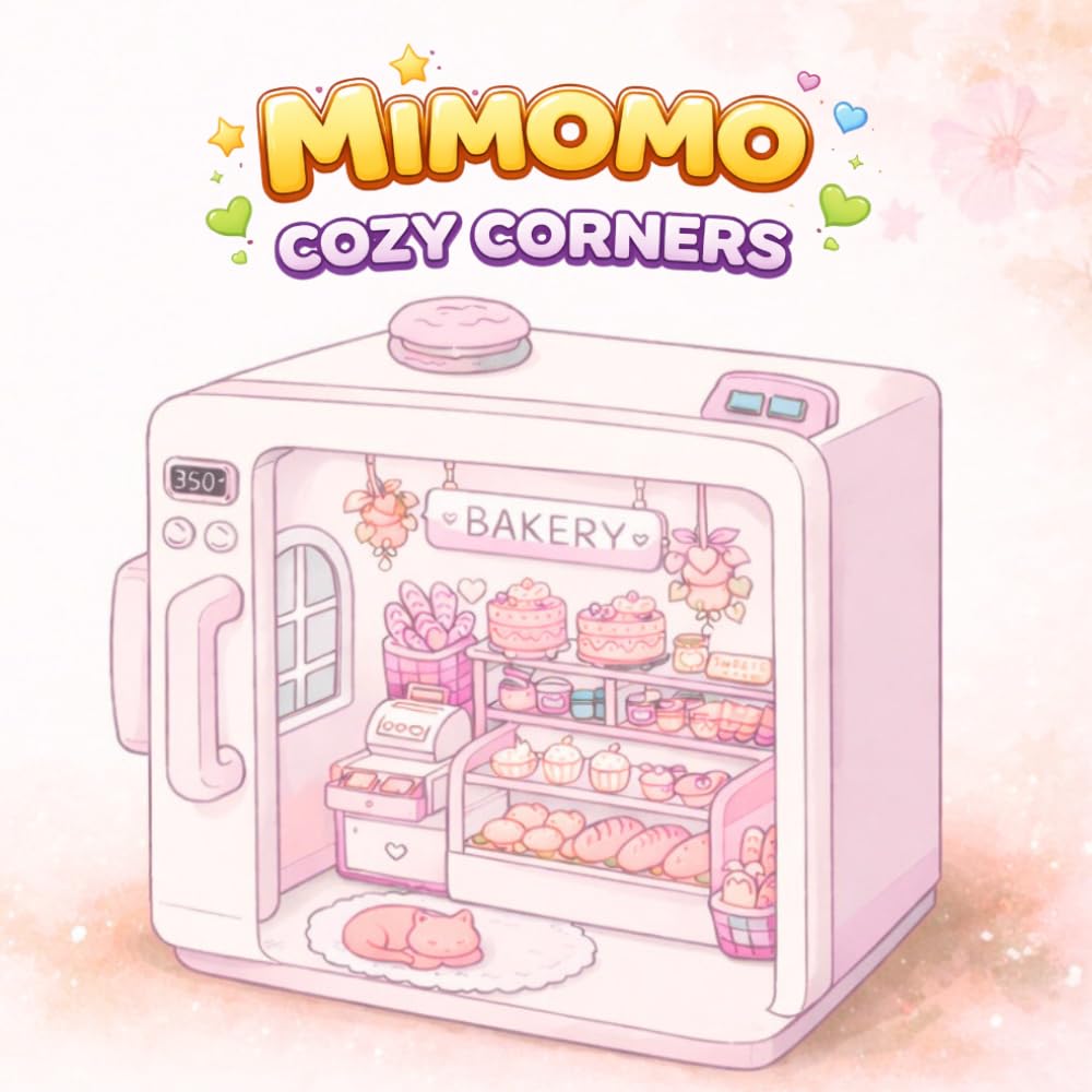 MIMOMO COZY CORNERS: Libro para colorear kawaii con rincones acogedores, pintura relajante.