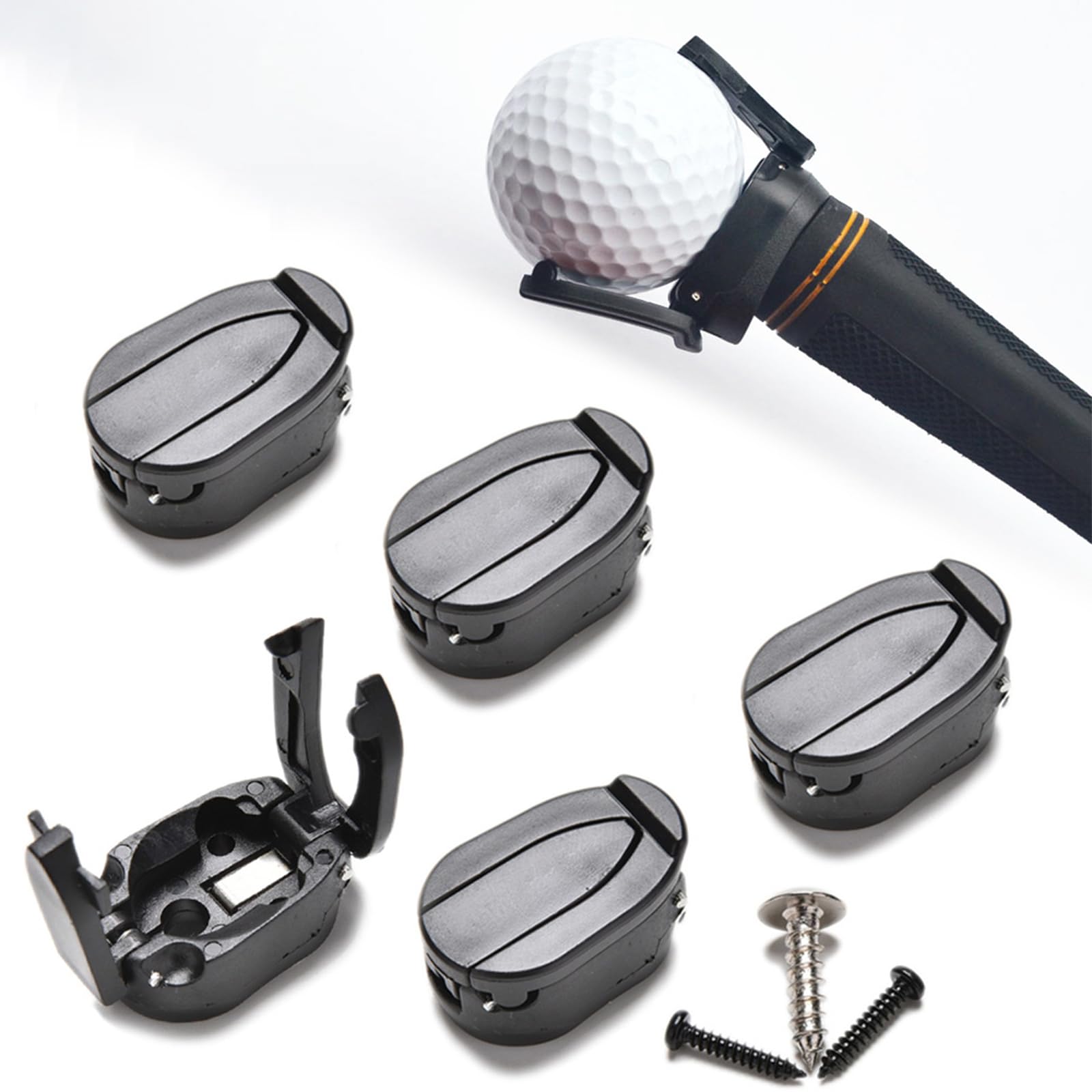 5 pezzi Golf Ball Retriever, Mini Putter Picker, Golf Ball Pick Up Tool, Golf Ball Pinze da golf, dispositivo di aspirazione per golf, in plastica, per palloni da golf, con ventosa, accessorio da