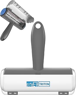 Triton Pet Hair Removal Tool w/Fur Trapping Compartment and Detachable Handle, 60% Smaller Storage