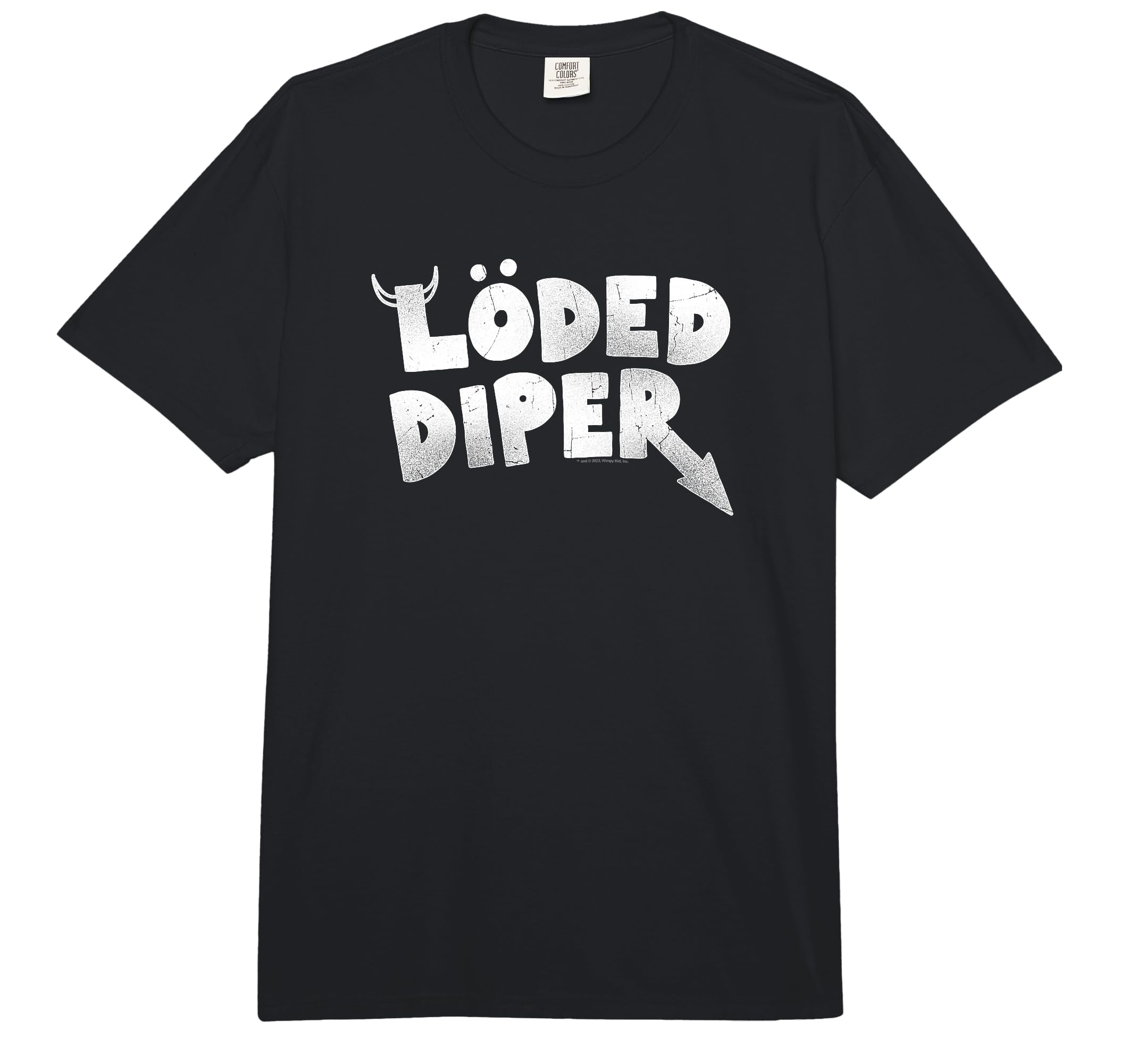 Loded Diper Distressed Logo Comfort Colors Adult Heavyweight T-Shirt