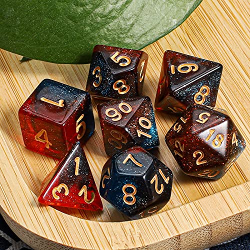Image of CiaraQ 7pcs Polyhedral Dice Set for Dungeon and Dragons MTG Table Games
