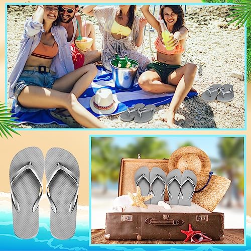 Image of Unittype Flip Flops Bulk for Wedding Guest Slippers Wedding Flip Flops with Cards Bags for Pool Beach Party