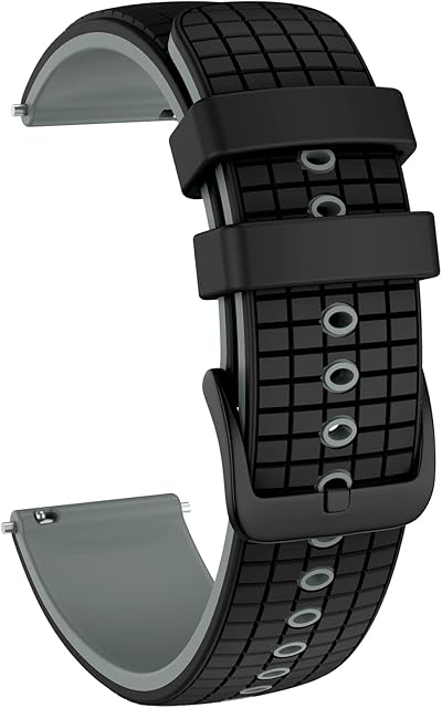 ISABAKE Strap for Garmin Vivoactive 4 / Venu 2 / Forerunner 255, 22mm Silicone Quick Release Band for Samsung Gear S3 Frontier