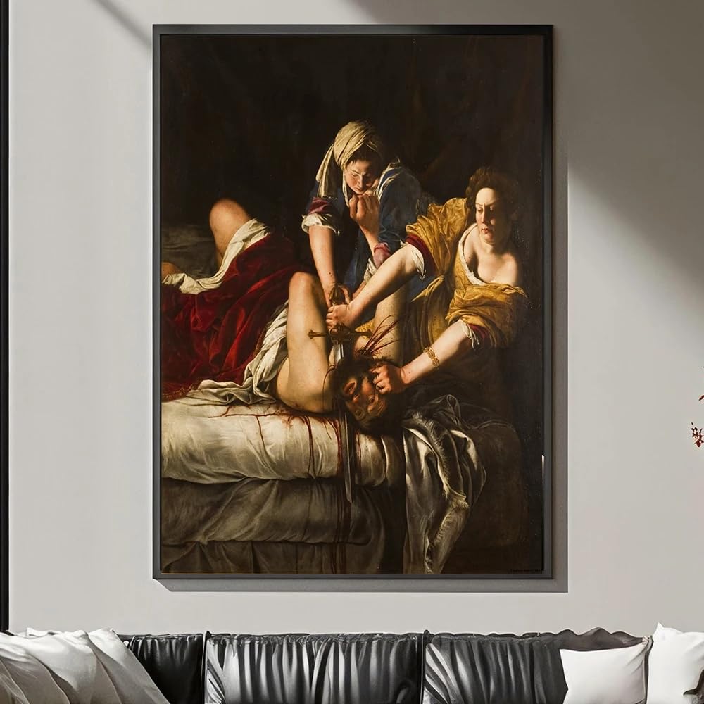 LTjiajuypd Canvas Prints Vintage Poster Artemisia Gentileschi Artists Oil Painting Renaissance Office Home interior Decoration(60x80CM/Frameless)