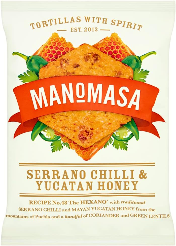 Manomasa Serrano Chilli and Yucatan Honey Tortilla Chips, 160g