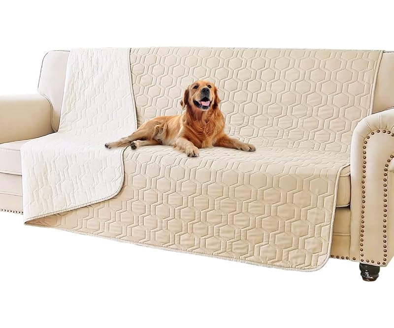 Tapete Protetor Impermeável para Sofá e Cama de Cães Tcksstex Bege 172,72 x 208,28 cm