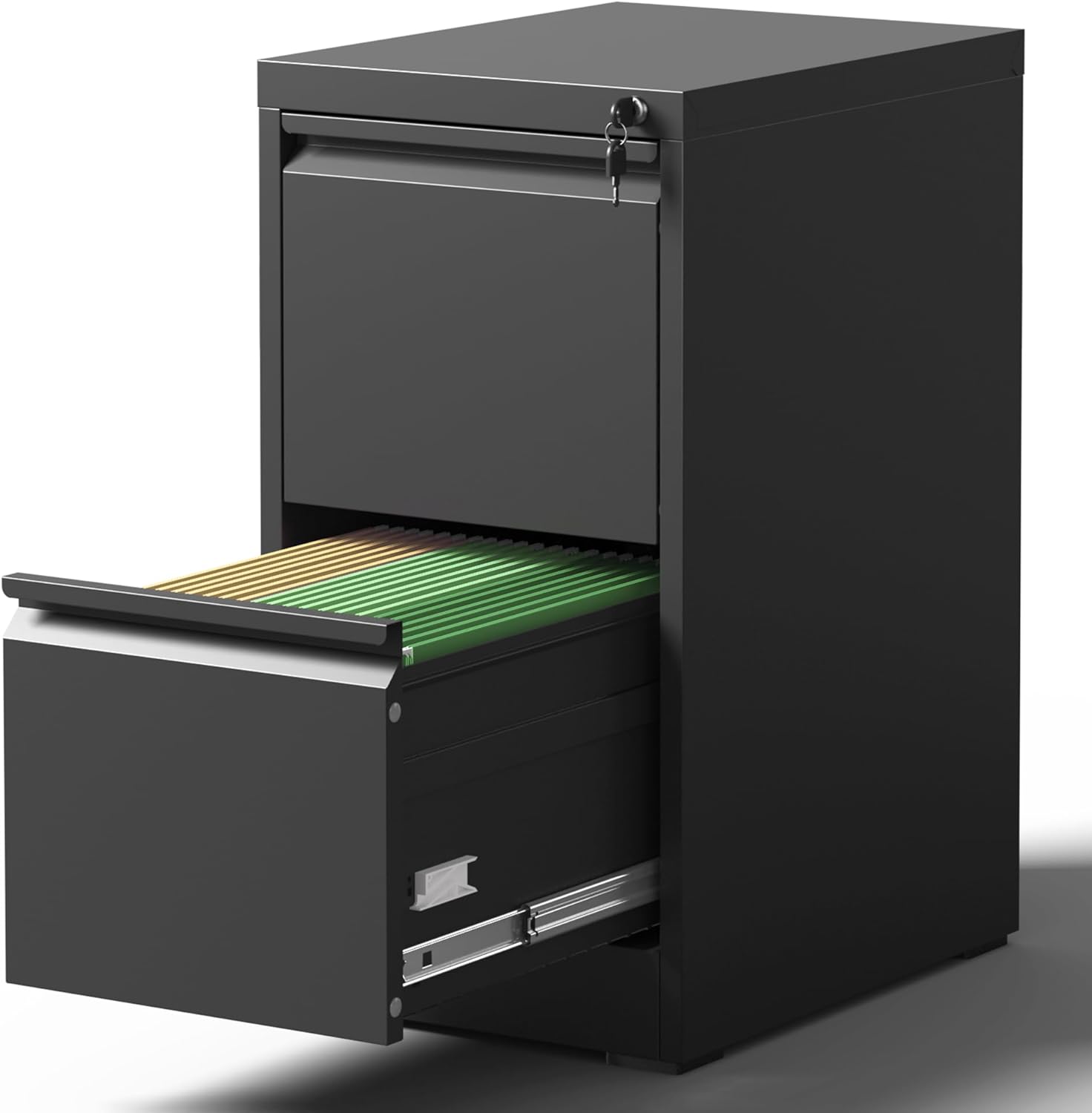 Amazon.com: Yukimo 2 Drawer File Cabinet with Lock, Vertical File ...