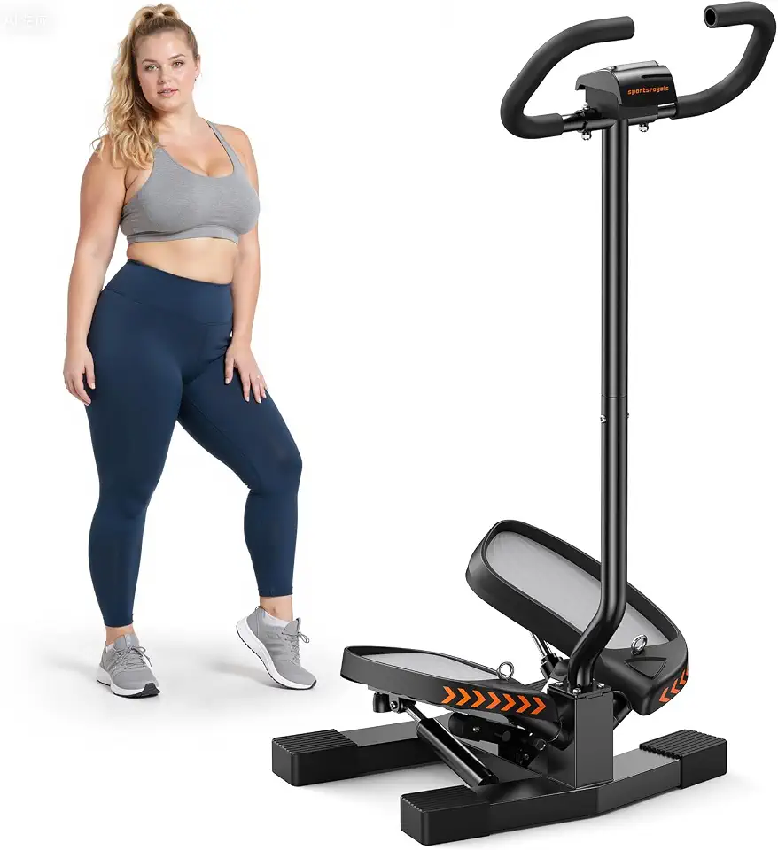 SPORTSROYALS Stepper/Mini Stepper, Steppers para exercícios em casa, escada com faixas de resistência para treino de corpo inteiro, capacidade de peso de 299 kg