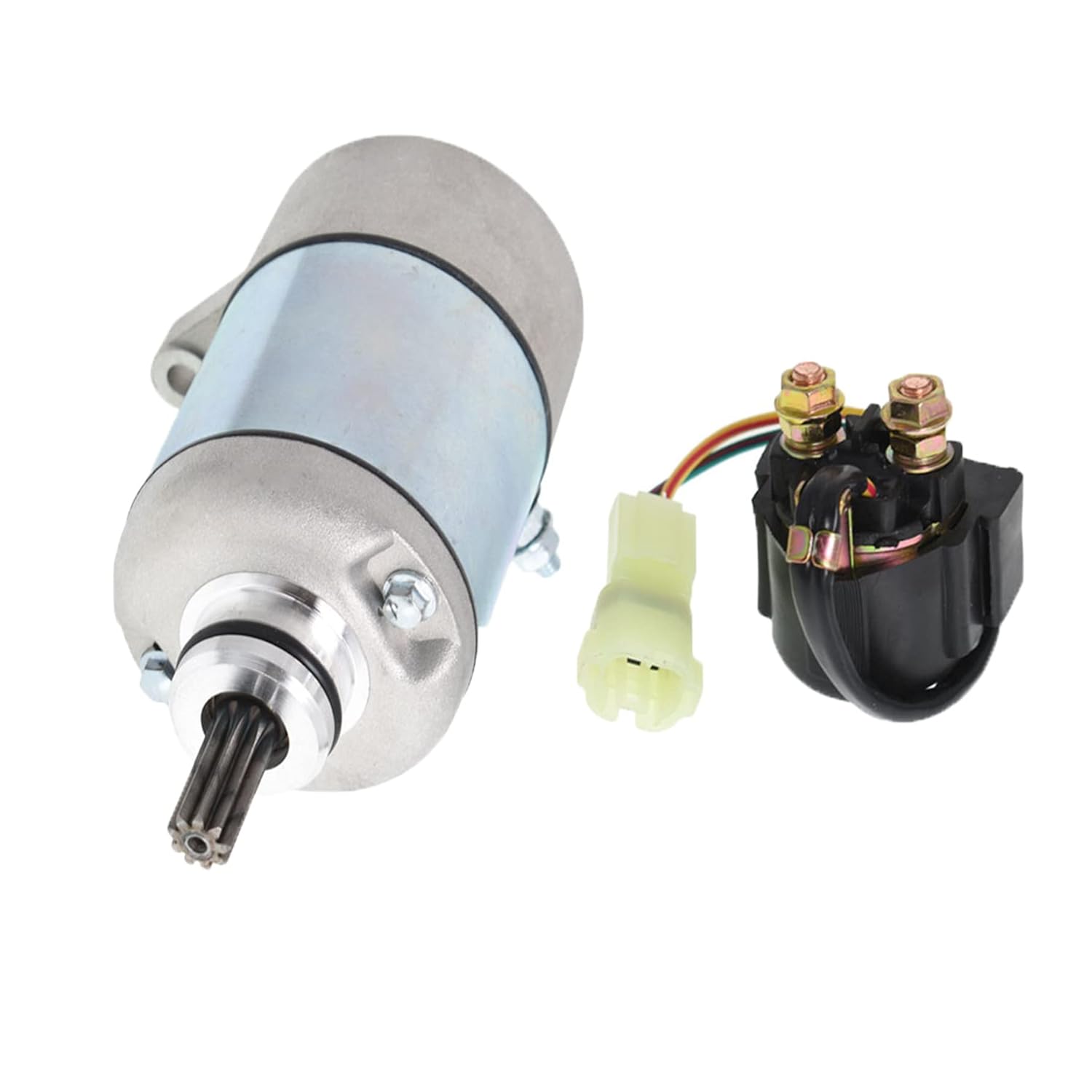 munirater Starter Motor with Solenoid Relay Replacement for Honda TRX250TM TRX250 TM Recon 250 2005-2017
