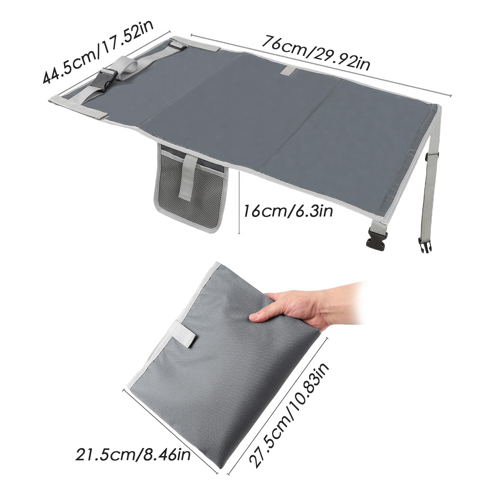 Travel Bed, Inflatable Plane Footrest, Lightweight Accessory, Adjustable Safety Hammock, Ideal for Children, Traveling, Playing, Sleeping, 29.92x17.52 inches