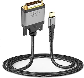 USB C to DVI Adapter 3ft, USB Type-C to DVI Cable [Thunderbolt 3/4] Compatible with MacBook Pro 2023/M2/M3, iPad Pro, iPho...