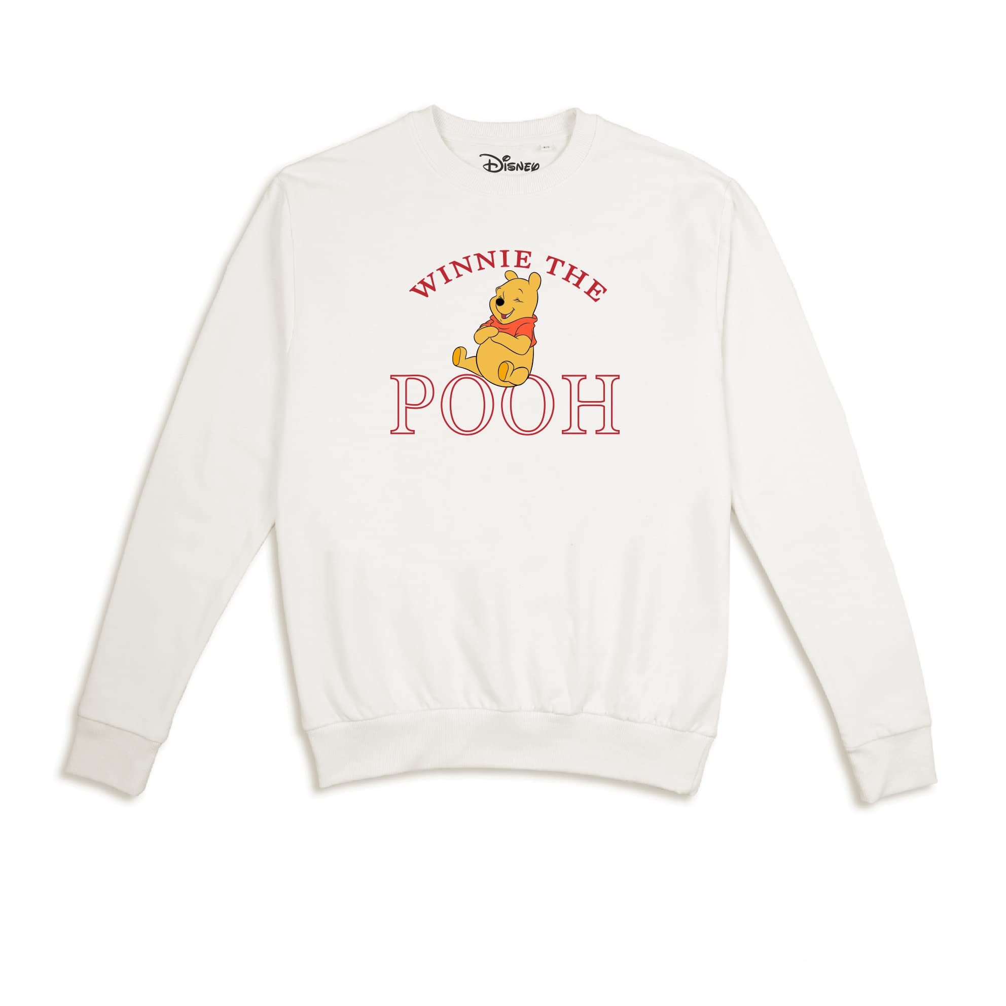 Cotton Soul Disney Winnie The Pooh Classic Retro Womens Crew Sweatshirt, Stone