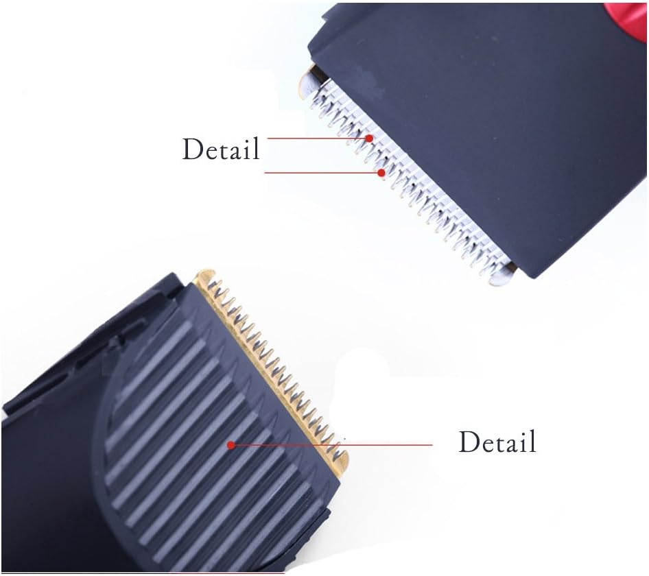 Close-up of the ceramic blade teeth on the SURKER HC-7068 clipper.