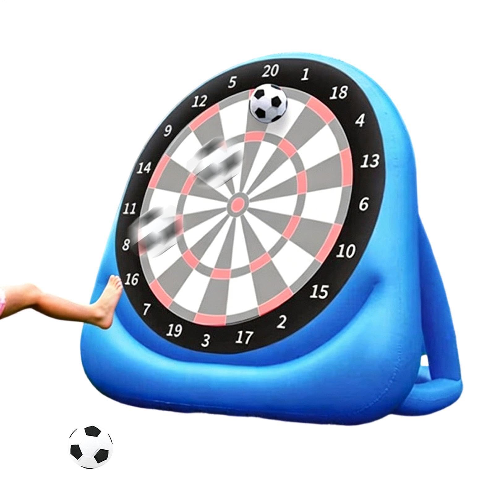 Dmuchana Tarcza Do Rzutek 150 cm Piłkarski Dartboard Celowniczy | Gra w Rzuty Piłką na Zewnątrz z 2 Piłkami dla Dzieci Chłopców Dziewcząt Nastolatków Rodziny Trawnik Plaża Ogród
