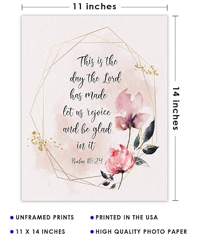 Miniatura 8 de "This is the Day the Lord Has Made" Psalm 11824-11x14 Unframed Inspirational Bible Verses, Christian Scripture Positive Quotes & Religious Bible