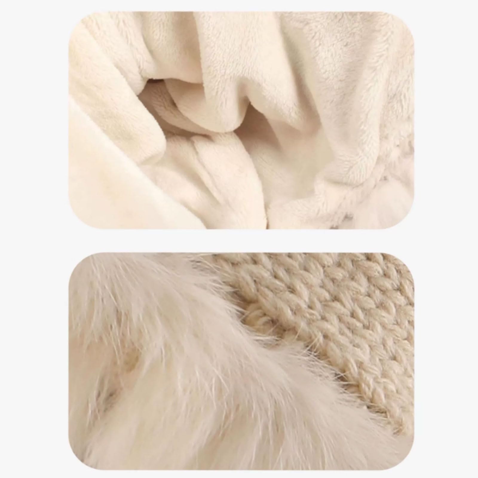 élastique Bonnet en mélange de Fibres synthétiques, Protection Chaude des Oreilles, tricoté, Mode Automne et Hiver, Bonnet doublé en Polaire Chaud