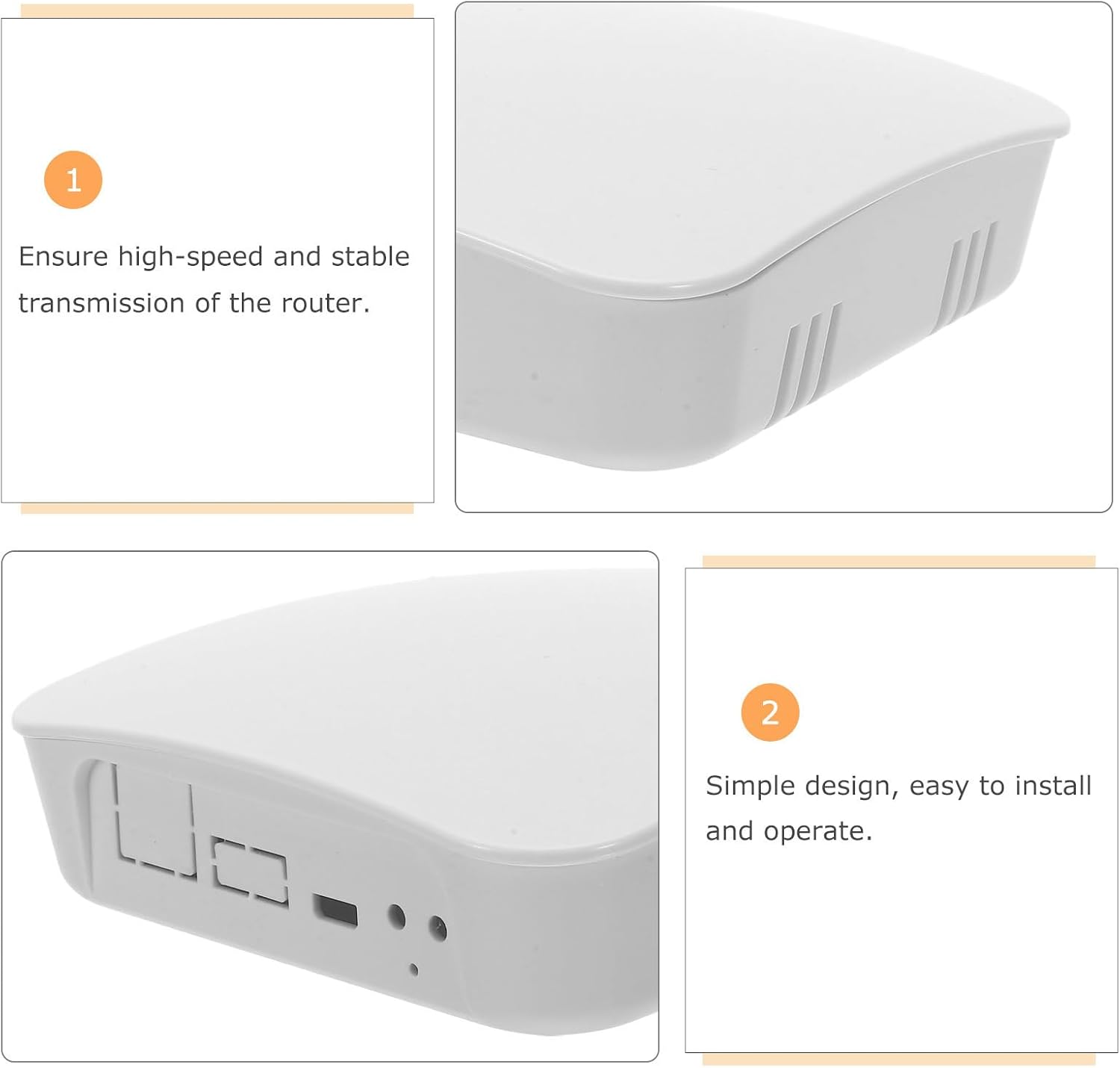 Wireless Router Enclosure White Plastic for Home image 2